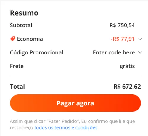 Imagem na descrição da promoção