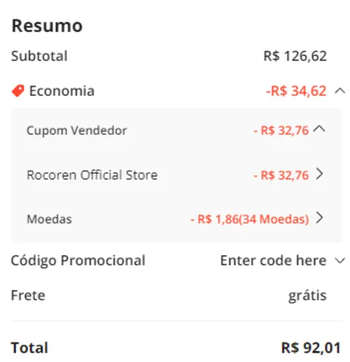 Imagem na descrição da promoção