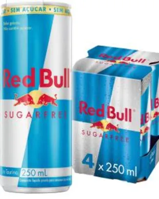 5 caixa Energético sem Açúcar Red Bull Energy Drink Pack com 4 Latas de 250ml