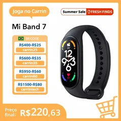 Smartwatch Xiaomi Mi Band 7 Smart Bracelet, Bluetooth 5.2,VO2 Max,Sport Analysis 1.62"AMOLED,