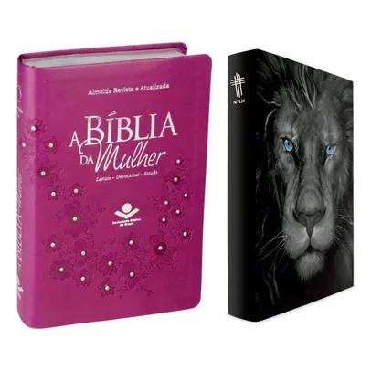 KIT A Bíblia da Mulher + Biblia Leão Grafite NTLH Capa Dura