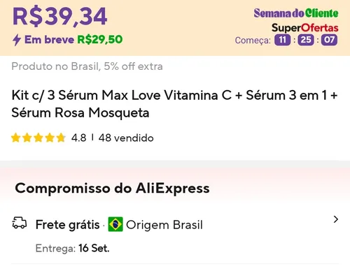 Imagem na descrição da promoção