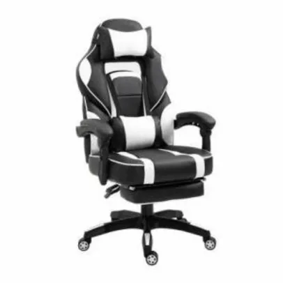 Cadeira Gamer Challenger Preta e Branca - R$1080