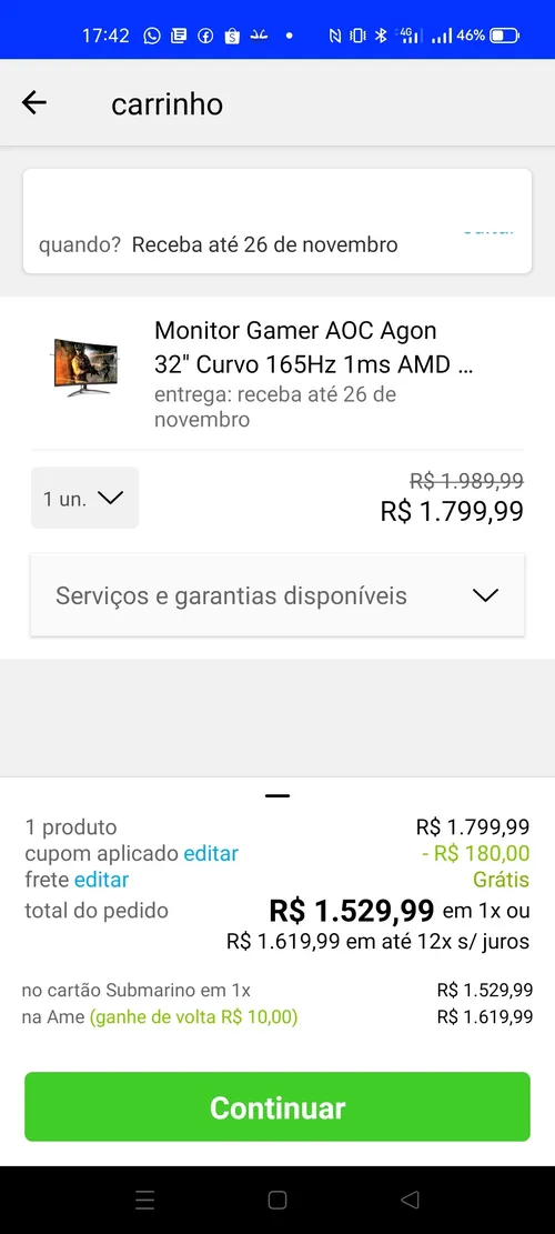 Imagem na descrição da promoção