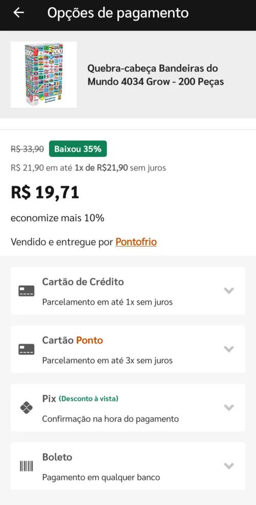 Imagem na descrição da promoção