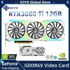 Placa de Vídeo RTX 3080 TI Soyo Triple Fan Branca