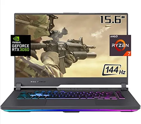 ASUS Laptop ROG Strix G15 de 15,6, FHD, 144Hz, - GeForce RTX 3060- AMD Ryzen 7 4800H, Win 11 Home, com mouse pad (32GB de RAM | SSD PCIe de 2TB)