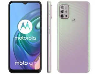 Smartphone Motorola Moto G10 64GB Branco Floral - 4G 4GB RAM Tela 6,5” Câm. Quádrupla + Selfie 8MP - Smartphone - Magazine Luiza