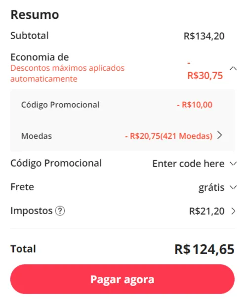 Imagem na descrição da promoção