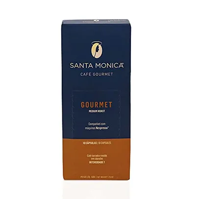 (REC)Cápsulas de Café Gourmet Medium Roast Santa Monica, Compatível com Nespresso,Contém 10 Cápsulas