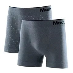 Kit 2 Cueca Boxer S/Cost, Mash, Masculino, Cinza Mescla Claro, P e M