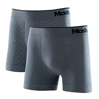 Kit 2 Cueca Boxer S/Cost, Mash, Masculino, Cinza Mescla Claro, P e M