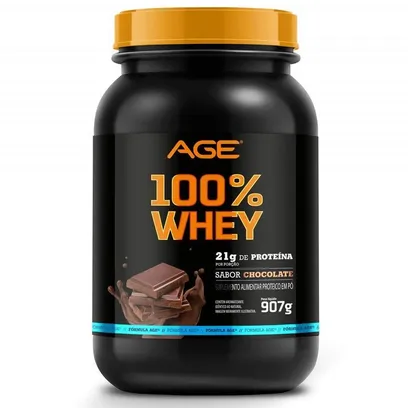 Foto do produto Whey 100% Pure - Age - Morango - 900 G