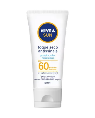 Protetor Solar Facial Nivea Sun Toque Seco Antissinais FPS60 50ml