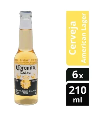 (Cliente Ouro) Cerveja Corona Coronita Extra Lager 6 Unidades - 210ml