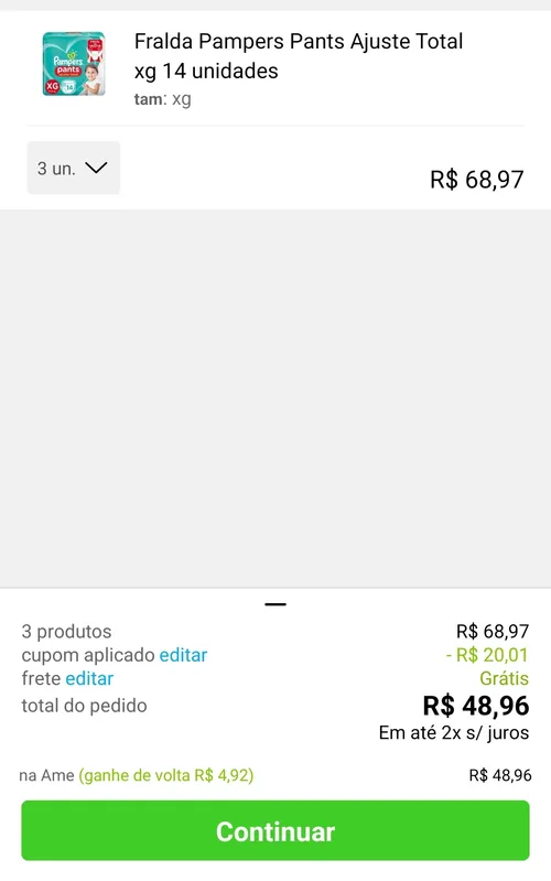 Imagem na descrição da promoção