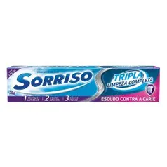 R$1,19 - Creme Dental Sorriso 70g Tripla Limpeza