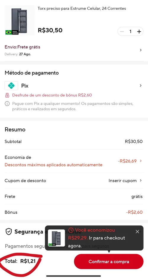 Imagen na descrição da promoção