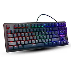 [Prime] Teclado Gamer Mecânico FLAKES POWER com Teclas 100% Anti-Ghosting e Iluminação Rainbow em 7 cores - FLKTM002 ELG