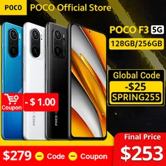 POCO F3 5G Smartphone Snapdragon 870 Octa Core 128GB/256GB 6.67"120Hz E4 AMOLED