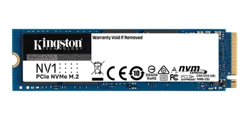 SSD 500 GB Kingston NV1, M.2 2280 NVMe, Leitura: 2100MB/s e Gravação: 1700MB/s - SNVS/500G