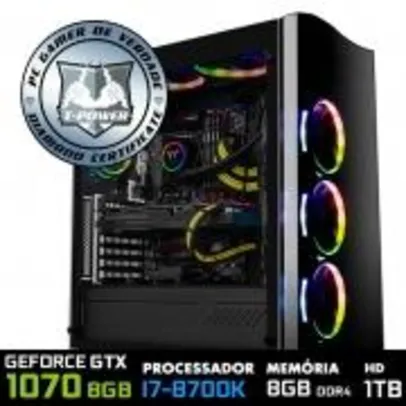 Compre um PC Gamer com processador Intel i7 8700K e ganhe um upgrade para o i9 9900K, na Terabyte Shop