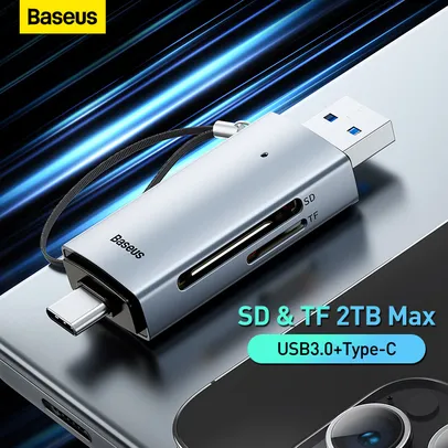 [Novo Usuário] Leitor de Cartão de Memória USB C/A SD/TF | BASEUS