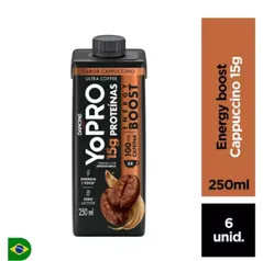 Pack 6 unidades YoPRO Energy Boost Cappucino 15g proteínas 250ml