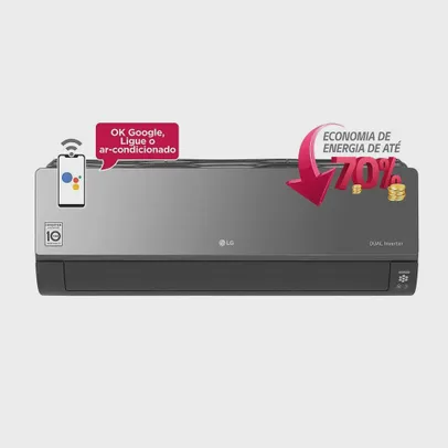 Ar Condicionado Split LG Voice Art Cool 18000 btu Quente/Frio Dual Inverter 220V S4UW18KLRPB. EB2GAMZ