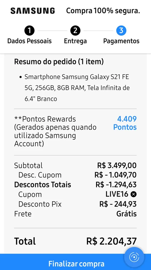 Imagem na descrição da promoção