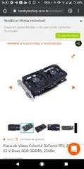 Placa de Vídeo Colorful GeForce RTX 2070 8G V2-V Dual, 8GB GDDR6, 256Bit