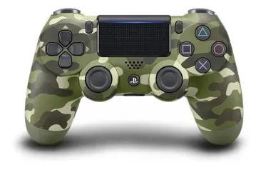 Controle joystick sem fio Sony PlayStation Dualshock 4 green camouflage