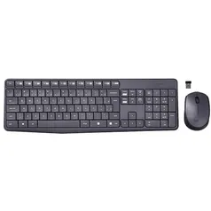 Kit Mouse E Teclado Logitech Mk235 Sem Fio Preto