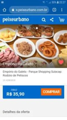 Empório do Galeto - Parque Shopping Sulacap: Rodízio de Petiscos por R$ 33