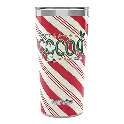 Tervis Copo térmico Peanuts Snoopy Holiday Hot Cocoa Shoppe paredes triplas, 590 ml, aço inoxidáv