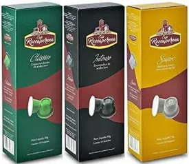 Kit 100 Cápsulas de Café Roccaporena Compatível Com Nespresso - 10 Caixas Sortidas