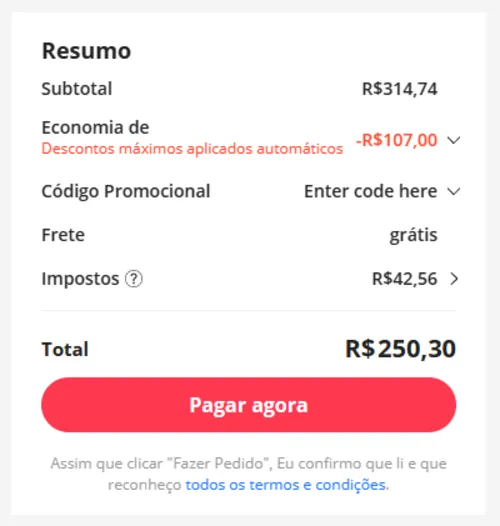 Imagem na descrição da promoção