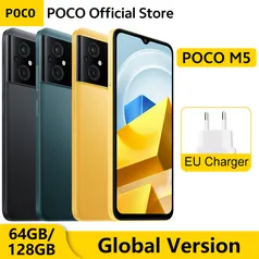 Smartphone POCO M5 Helio G99 Octa Core, 6.58 "90Hz 50MP AI Câmera tripla 18W 5000mAh