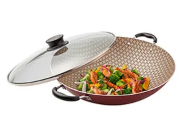 Panela Wok Tramontina Paris Antiaderente 32cm Cereja