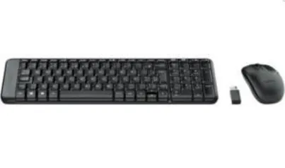 Teclado e Mouse Logitech MK220 Sem Fio Compacto Preto ABNT2 - R$100