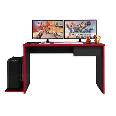 Mesa para Computador Notebook DRX 8000 Preto/Vermelho - Móveis Leão | R$260