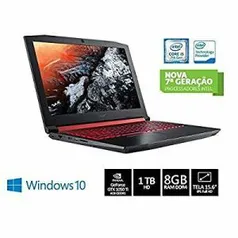 NOTEBOOK INTEL COM TECLADO NUMERICO ACER NHQ33AL001 AN515-51-50U2 CORE I5 7300HQ 8GB 1TB WIN10 15.6FHD  - R$3499