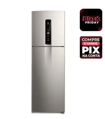 [R$2.449 com Cashback Electrolux] Geladeira Electrolux Frost Free Duplex Efficient Com Autosense Cor Inox Look 410L (IF45S)