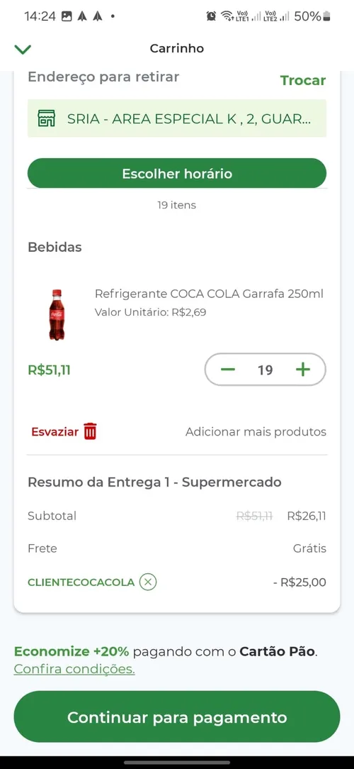 Imagem na descrição da promoção