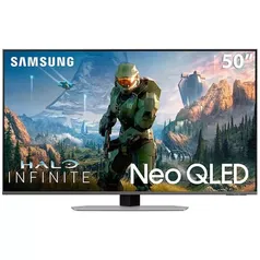 Smart TV 50" Neo QLED 4K Samsung Gaming QN90C Mini LED, Painel até 144hz, Processador com IA, Som em Movimento Virtual, Tela sem limites