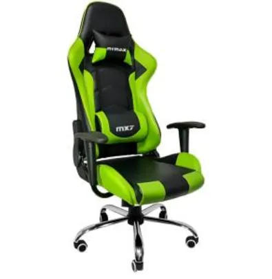 Cadeira Gamer Mymax Mx7 Giratória Preta/Verde | R$764