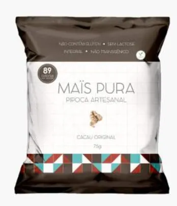 [Leve 5] Pipoca Artesanal Sabor Cacau Original Maïs Pura 75g | R$ 14