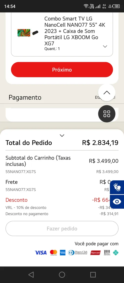 Imagem na descrição da promoção