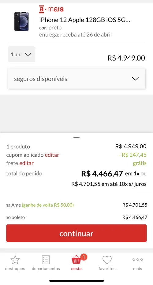 Imagem na descrição da promoção