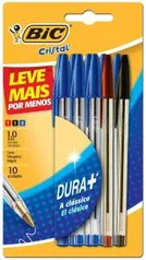 [PRIME] Kit com 10 Canetas Esferográficas BIC Cristal,| R$7